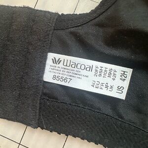 Wacoal Black Bra 42H Supportive Underwire